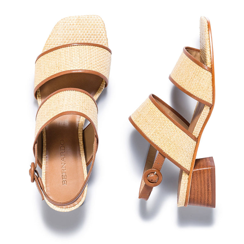 Bernardo Jasper Slingback Sandali con Tacco Donna Marroni Chiaro | JFE7291QR