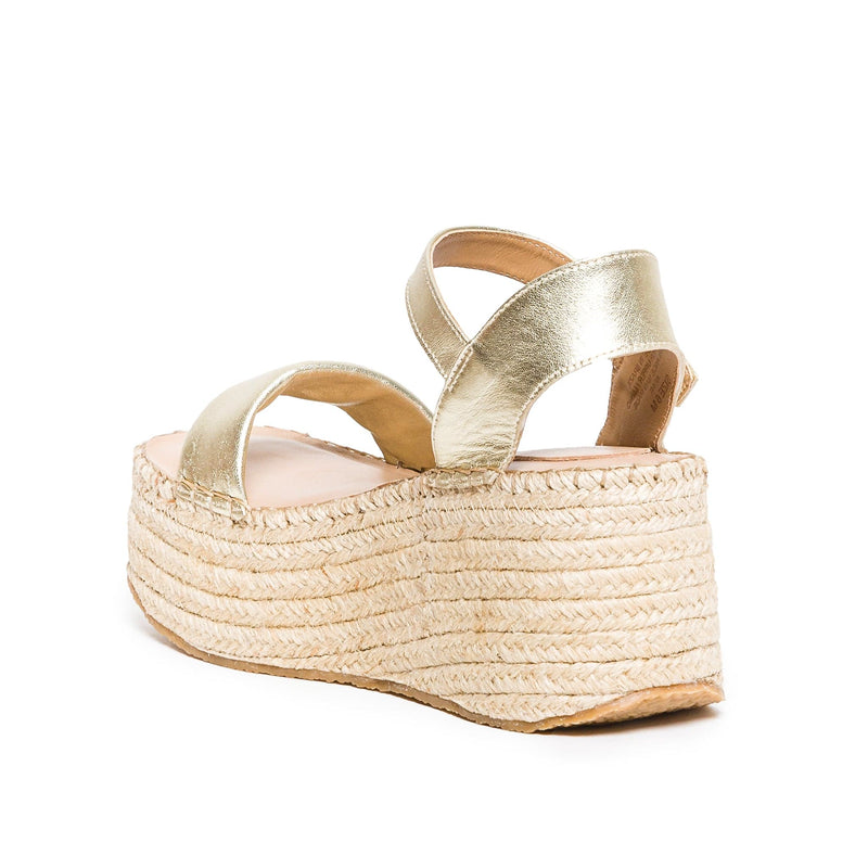 Bernardo Mallorca Espadrille Sandali con Plateau Donna Oro | SYK9865RT