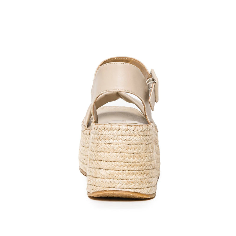 Bernardo Mallorca Espadrille Sandali con Plateau Donna Beige | TDO7051ZF