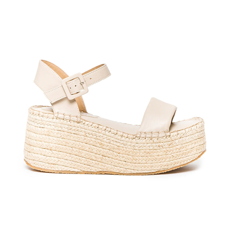 Bernardo Mallorca Espadrille Sandali con Plateau Donna Beige | TDO7051ZF