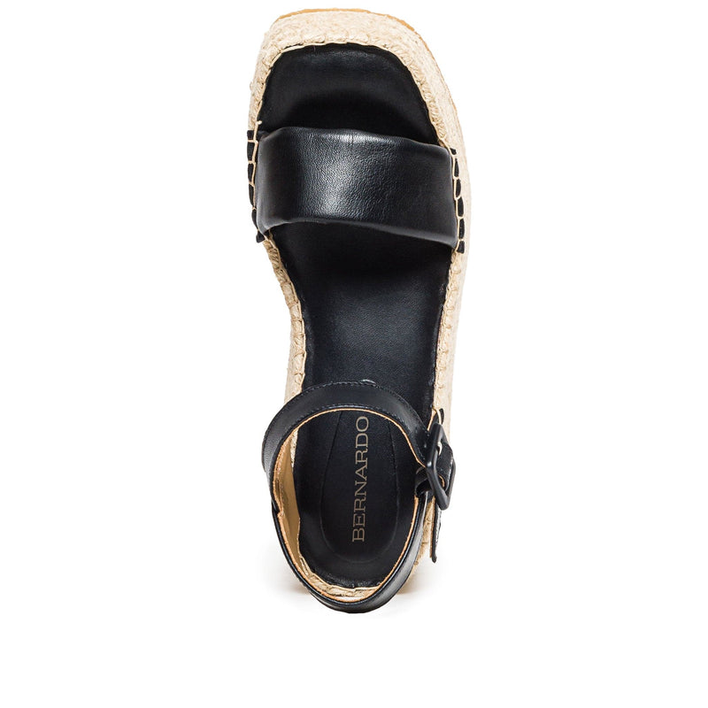 Bernardo Mallorca Espadrille Sandali con Plateau Donna Nere | HIL61100RE