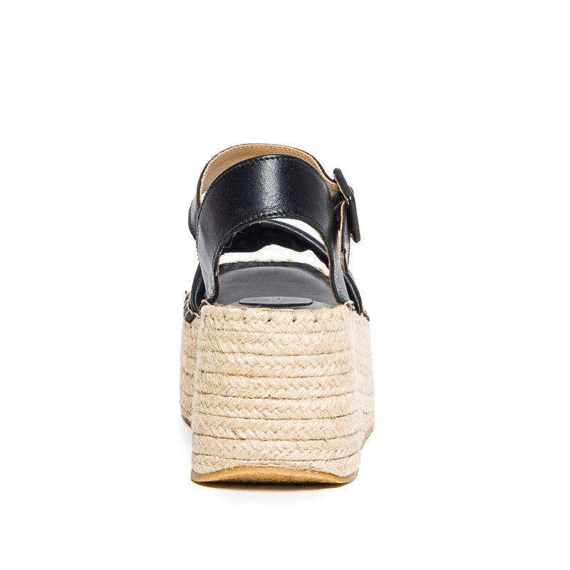 Bernardo Mallorca Espadrille Sandali con Plateau Donna Nere | HIL61100RE