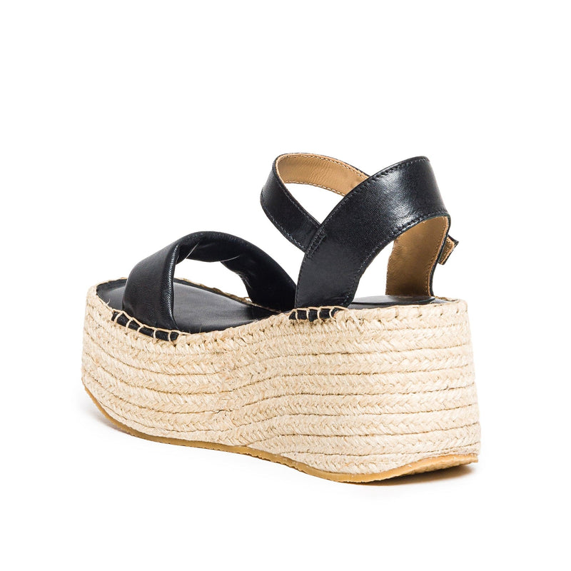 Bernardo Mallorca Espadrille Sandali con Plateau Donna Nere | HIL61100RE