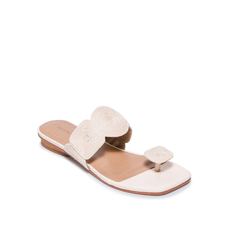 Bernardo Palermo Raffia Sandali Bassi Donna Bianche | IJZ6834EC