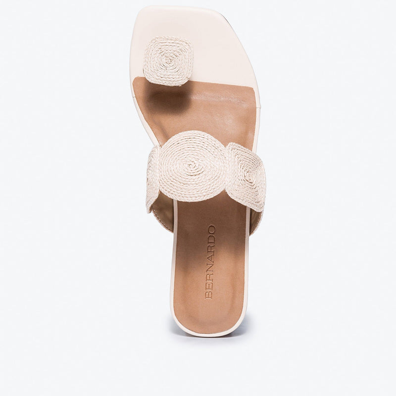 Bernardo Palermo Raffia Sandali Bassi Donna Bianche | IJZ6834EC