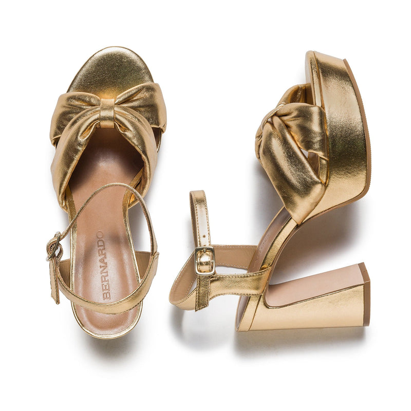Bernardo Veronika Sandali con Plateau Donna Oro | BAQ8852TT